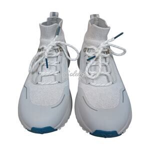 Vessi Stormburst Womens 10 Frost White Waterproof High Top Knit Sneaker Boot